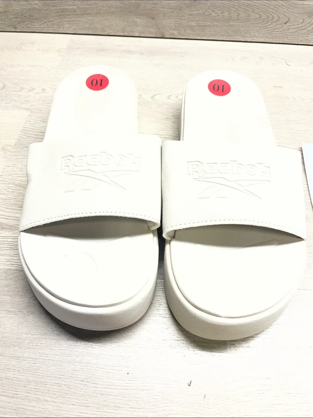 Reebok White Slide Sandals #1069